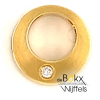 kleine cirkel hanger geel goud 18 karaat met diamant - 52184 kleine cirkel hanger geel goud 18 karaat met diamant - 52184