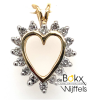 Hartje gouden hanger met diamant - 52185 Hartje gouden hanger met diamant - 52185