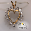 Hartje gouden hanger met diamant - 52185 Hartje gouden hanger met diamant - 52185