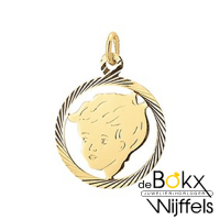 Gouden hanger jongens kinderhoofdjes / kinderkopjes - 52186 Gouden hanger jongens kinderhoofdjes / kinderkopjes - 52186