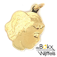 Gouden hanger kinderhoofdje / kinderkopjes - 52191 Gouden hanger kinderhoofdje / kinderkopjes - 52191