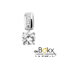 Witgouden hanger met zirkonia - 52220