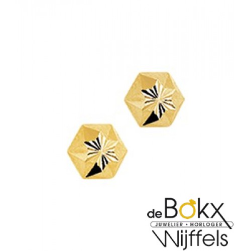Oorsieraad geel goud 6 kant ster - 52345 Oorsieraad geel goud 6 kant ster - 52345