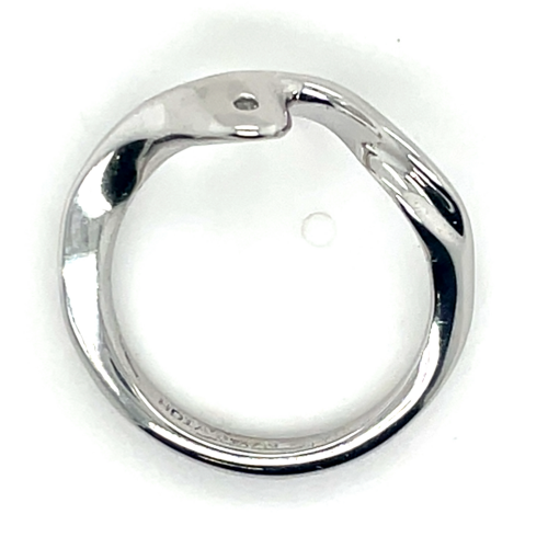 Ring zilver met een diamantje maat 55 - 52431