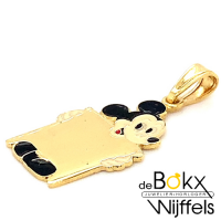 gouden graveer plaatje met mickey mouse 18 karaat - 52327 gouden graveer plaatje met mickey mouse 18 karaat - 52327