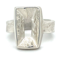 robust bewerkte ring met rechthoek maat 58 - 52673