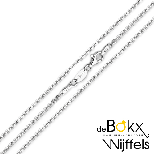 Lange zilveren ketting 60cm jasseron - 52829 Lange zilveren ketting 60cm jasseron - 52829