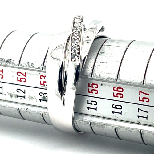 Zilveren ring met veel stenen maat 54 - 52892 Zilveren ring met veel stenen maat 54 - 52892