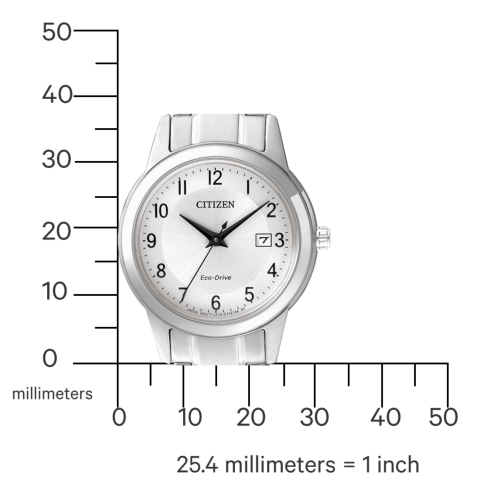 horloge Citizen dames met witte wijzerplaat en zwarte cijfers - 52954 horloge Citizen dames met witte wijzerplaat en zwarte cijfers - 52954