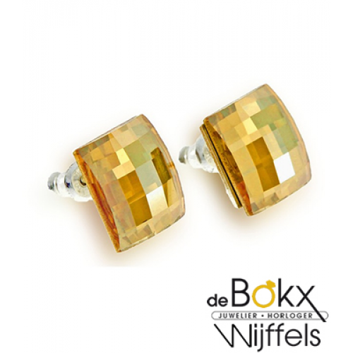 Spark oorknopjes chessboard golden shadow - 54133 Spark oorknopjes chessboard golden shadow - 54133