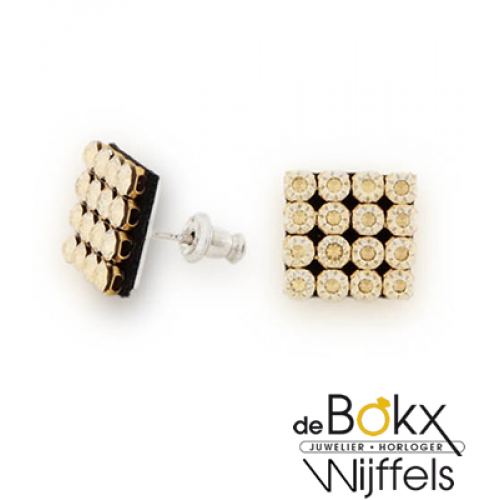 Spark oorknopjes mesh golden shadow - 54141 Spark oorknopjes mesh golden shadow - 54141