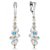 Spark bicone oorbellen met kristallen - 54144