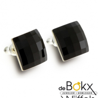 Spark oorknopjes chessboard zwart - 54134 Spark oorknopjes chessboard zwart - 54134