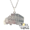 zilveren vrachtwagen hanger met ketting in zilver 41-45cm - 54214 zilveren vrachtwagen hanger met ketting in zilver 41-45cm - 54214