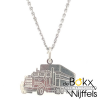 zilveren vrachtwagen hanger met ketting in zilver 41-45cm - 54214 zilveren vrachtwagen hanger met ketting in zilver 41-45cm - 54214