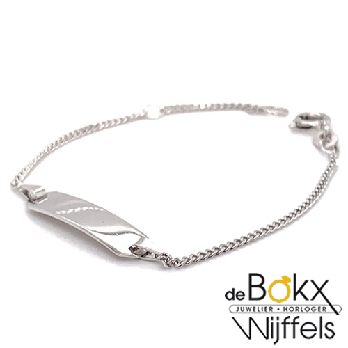 Witgoud naam armband voor een baby 11-13cm - 54355 Witgoud naam armband voor een baby 11-13cm - 54355