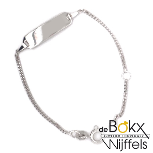 Witgoud naam armband voor een baby 11-13cm - 54355 Witgoud naam armband voor een baby 11-13cm - 54355