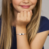 Witgoud naam armband voor een baby 11-13cm - 54355
