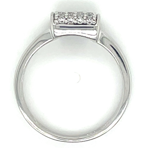 Zilver gerhodineerd ring met zikonia maat 54 - 54372