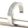 Ring Zilver gerhodineerd met zirkonia in maat 54 - 54378