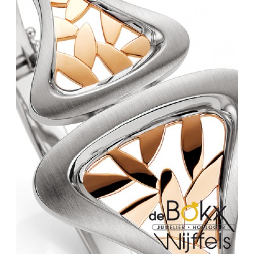 Bangel armband Breuning zilver & rozé - 54410