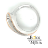 Breuning ring zilver met roze en witte saffier maat 56 - 54418