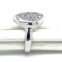 zilveren ring met zirkonia vlak bovenop maat 54 - 53045 zilveren ring met zirkonia vlak bovenop maat 54 - 53045