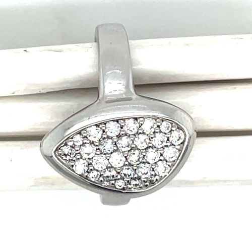 zilveren ring met zirkonia vlak bovenop maat 54 - 53045 zilveren ring met zirkonia vlak bovenop maat 54 - 53045