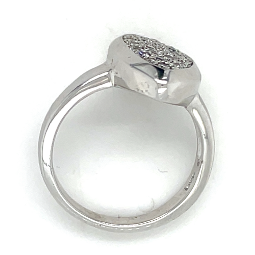 zilveren ring met zirkonia vlak bovenop maat 54 - 53045 zilveren ring met zirkonia vlak bovenop maat 54 - 53045