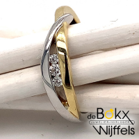 Gouden damesring met zirkonia maat 53 - 53078 Gouden damesring met zirkonia maat 53 - 53078