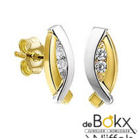 Gouden oorknoppen met zirkonia steentje - 53088 Gouden oorknoppen met zirkonia steentje - 53088