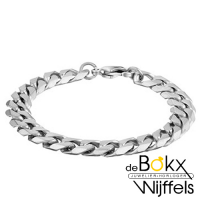 Stalen armband met gourmet schakel - 53116 Stalen armband met gourmet schakel - 53116