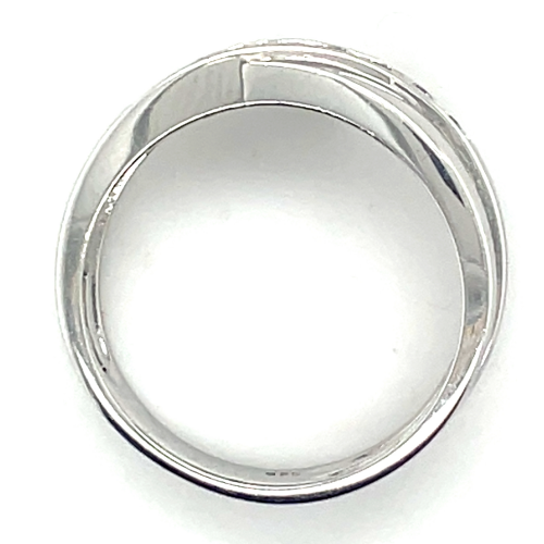 zilveren ring met zironia steentjes in maat 56 - 53139