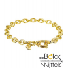 Massief gouden armband met zilveren kern 18.5cm - 53231 Massief gouden armband met zilveren kern 18.5cm - 53231