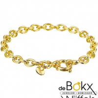 Massief gouden armband met zilveren kern 18.5cm - 53231 Massief gouden armband met zilveren kern 18.5cm - 53231