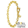 Massief gouden armband met zilveren kern 18.5cm - 53231 Massief gouden armband met zilveren kern 18.5cm - 53231