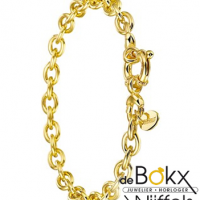 Massief gouden armband met zilveren kern 18.5cm - 53231 Massief gouden armband met zilveren kern 18.5cm - 53231
