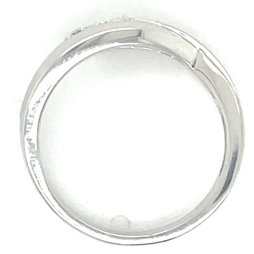 zilveren ring met 3 zirkonia steentjes in maat 56 - 53234