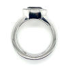 ring zilver met zirkonia steentjes en rookkwarts maat 52 - 53246