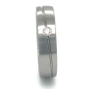 Stalen ring met diamant en een graveerlijn maat 54 - 53295 Stalen ring met diamant en een graveerlijn maat 54 - 53295