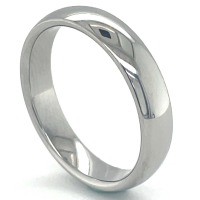 bolle glimmende edelstalen ring maat 63 - 53297