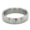 Stalen ring met 4 diamanten in maat 55 - 53300 Stalen ring met 4 diamanten in maat 55 - 53300