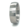 Stalen ring met 3 diamanten in maat 54 - 53310 Stalen ring met 3 diamanten in maat 54 - 53310