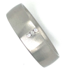 Stalen ring met 3 diamanten in maat 54 - 53310 Stalen ring met 3 diamanten in maat 54 - 53310