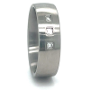 Edelstalen ring met 3 briljanten maat 54 - 53319