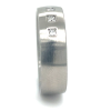 Edelstalen ring met 3 briljanten maat 54 - 53319