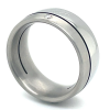 Stalen ring met 1 diamant in maat 56 - 53324
