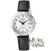 Duidelijk Citizen dames horloge FE1081-08A met lederen band - 53412 Duidelijk Citizen dames horloge FE1081-08A met lederen band - 53412