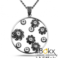 Zeeuwse zilveren hanger met zeeuwse knopen - 53437 Zeeuwse zilveren hanger met zeeuwse knopen - 53437