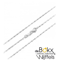My imenso Cubetto ketting zilver 42cm - 53819